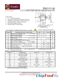 Datasheet EIA1111-6 производства Excelics
